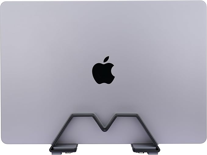 Psitek Adjustable Vertical Laptop Stand - Aluminum, Universal Fit for All Laptops (10-30mm Thickness) - Fashion Design, Adjustable Width, Anti-Slip & Scratch-Resistant, Patented Design