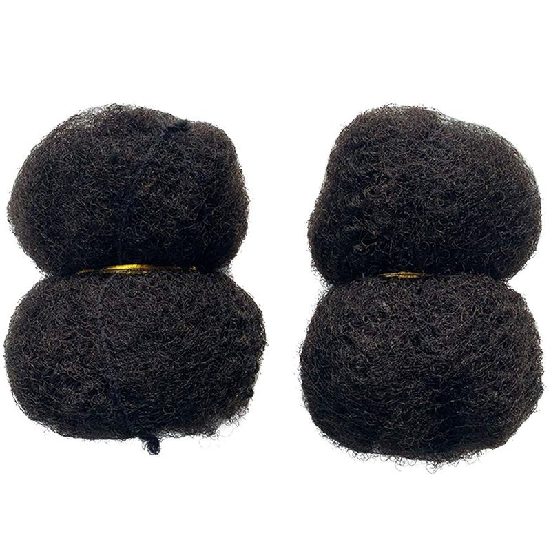 Afro Kinky Human Hair for Dreadlocks - 2 Bundles Natural Black #1B | 8 Inch Length