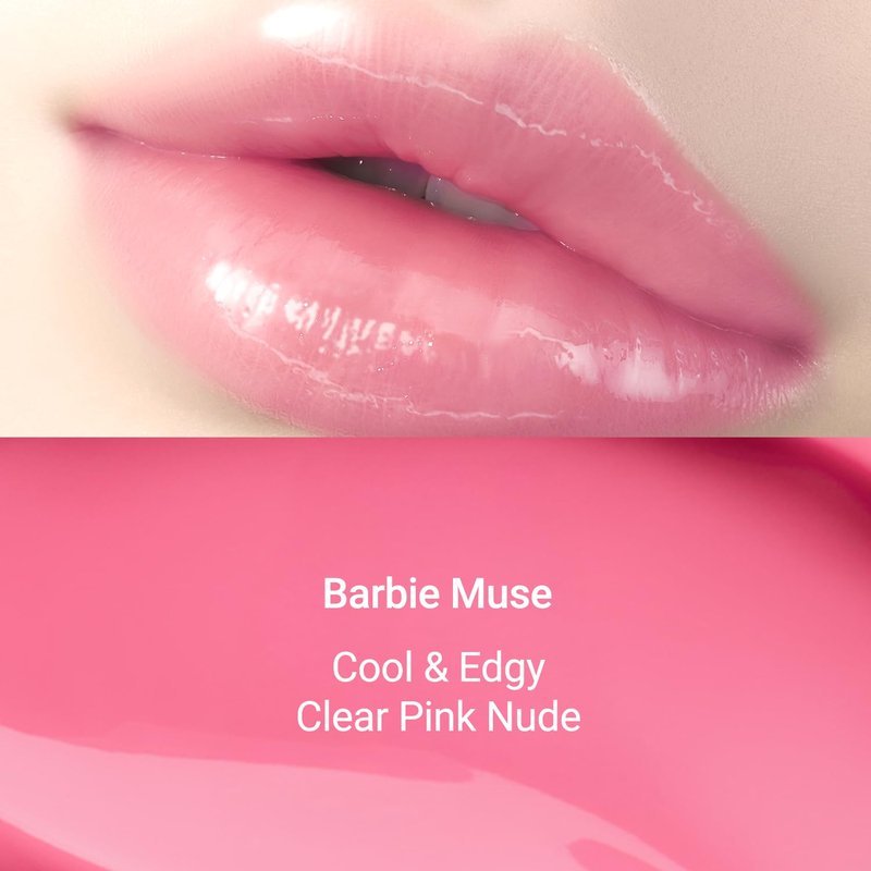 JUNG SAEM MOOL LIP-PRESSION Metal Serum Gloss | Hydrating Tinted Lip Balm with a Hygiene Precision Metal Applicator & Serum Infused Ingredients, Korean Lip Plumper Gloss (Barbiemuse)