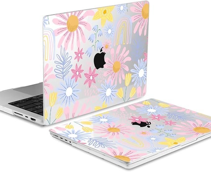 DONGKE Compatible with MacBook Pro 16 Inch Case (2026-2021 Release, M5 M4 M3 M2 M1 Pro/Max Chip), Plastic Hard Shell Cover with Keyboard Cover & Screen Protector for MacBook Pro 16", Florals