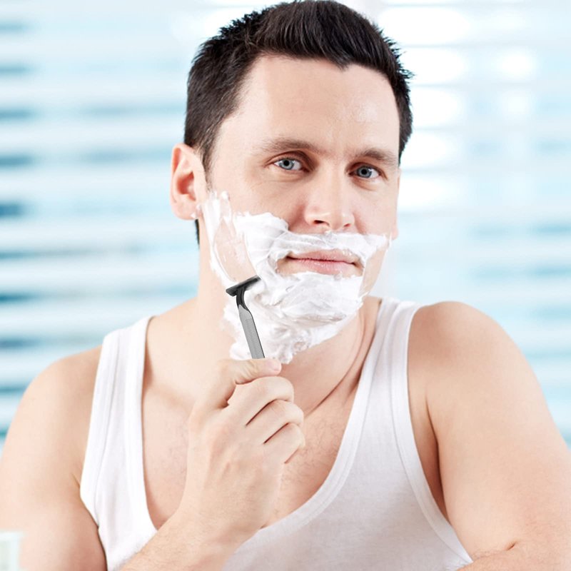 Disposable Razors in Bulk Pack of 60,Black Bulk Razors Disposable Individually Wrapped Twin Blade Disposable Shaving Razors with Shaving Cream and Clear Cap Set for Homeless,Hotel,Charity,Travel