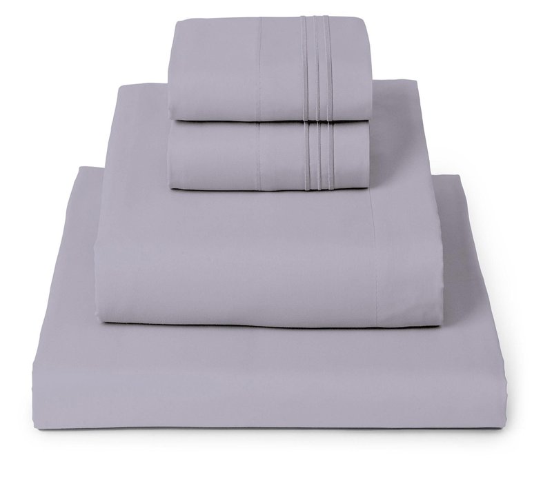 Mellanni California King Sheets Set - 4 PC Iconic Collection Bedding - Hotel Luxury, Extra Soft, Cooling Bed Sheets - Wrinkle, Fade, Stain Resistant (Cal King, Lavender)