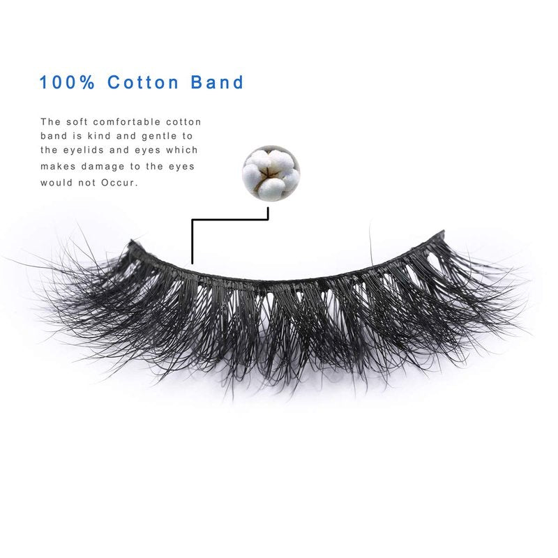 Miss Kiss Real 3d Mink Lashes Natural Look, Curly Fluffy False Eyelashes Strip, Soft Cat Fake Eye Lash Can be Reused for Women 1 Pair 12mm Length