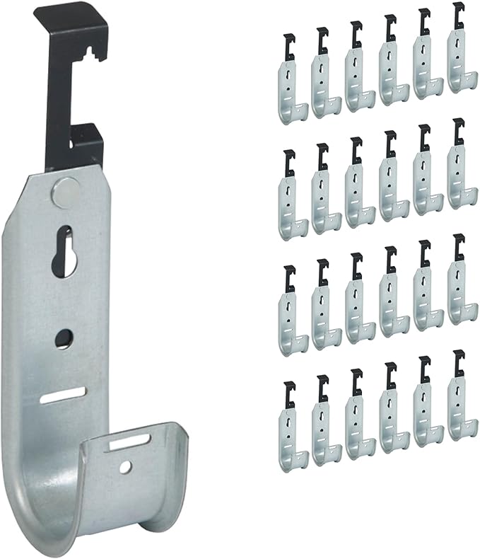 ICC Batwing J Hook 1-5/16” Without Retainer Clip - Galvanized Steel Cable Management Hooks for Hanging Cable to Hanger Wire and Threaded Rod - Rust-Resistant, EIA and TIA Compliant, 1-5/16 in 25 Pack