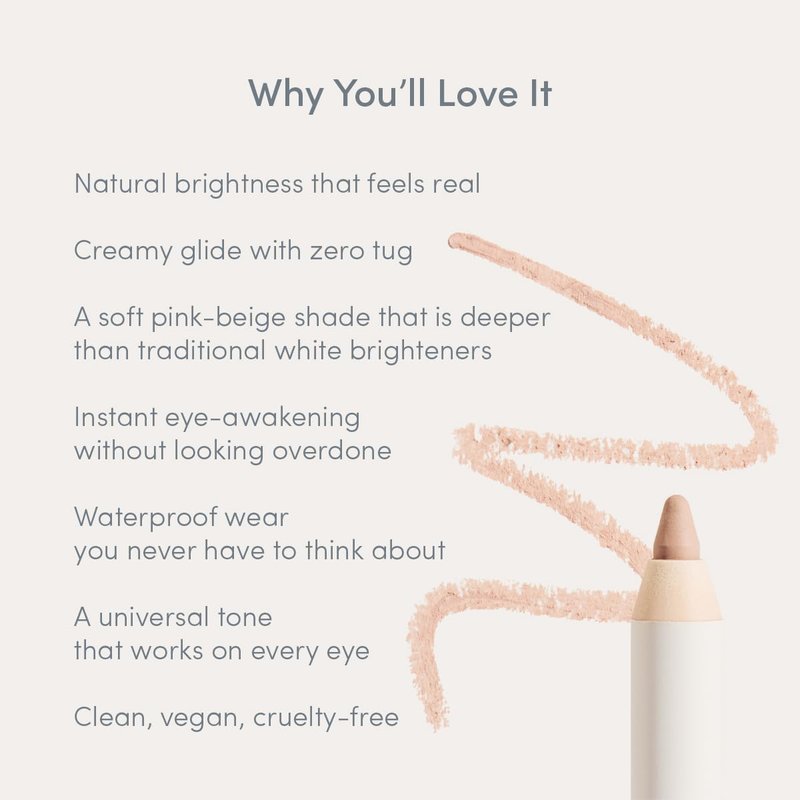 Ravie Beauty Soft Definition Longwear Waterline Pencil DUNE – Nude Waterline Eye Brightener, Waterproof Inner Rim Eyeliner, White Eyeliner Alternative, Vegan