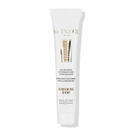 SKIN&CO Truffle Therapy Morning Dew, AHA BHA Face Cleanser & Gentle Exfoliating Gel, Clean Beauty Luxury Skincare, 0.68 FL OZ, Made in Italy