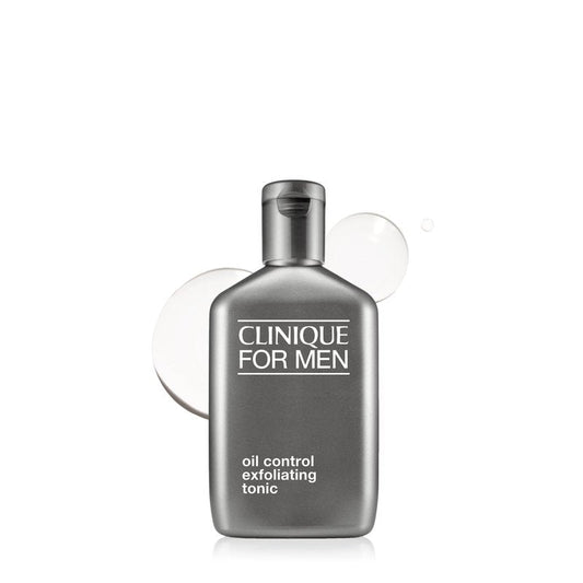 Clinique For Men Oil Control Exfoliating Tonic Exfoliator With Salicylic Acid | For Oily Skin + All Skin Types | Removes Excess Oil, Unclogs Pores + Preps For Shaving, 6.7 Fl Oz