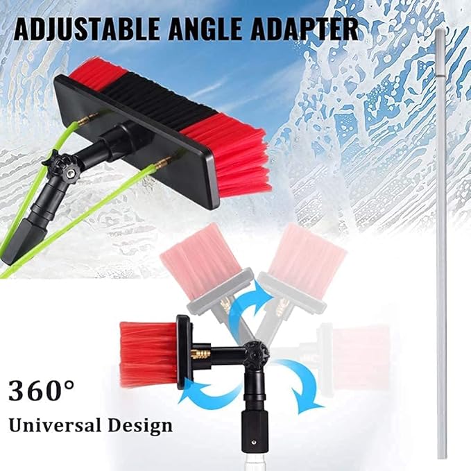 Photovoltaic Panel Cleaning, Window Clean, 3-12M Water Fed Telesbrush, Extendable Cleaner Conservatory Roof Cleaning Tools Pole/10M Rod/50Cm Brush Head