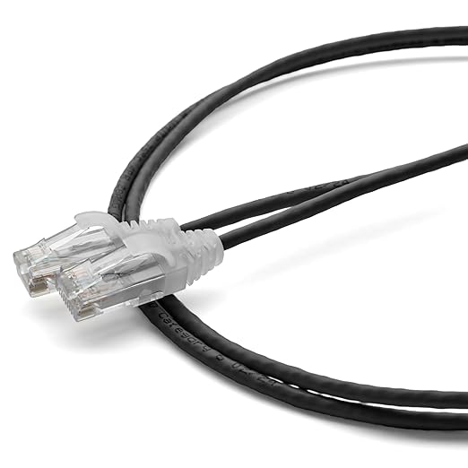 TRUECABLE Cat6 Component Rated Patch Cable, Unshielded (U/UTP), 3ft, Black, 28AWG Stranded Pure Copper, Snagless 10G High-Speed Ethernet Cable, PoE++ 4PPoE 100W, UL Listed, RoHS-3, 1 Pack