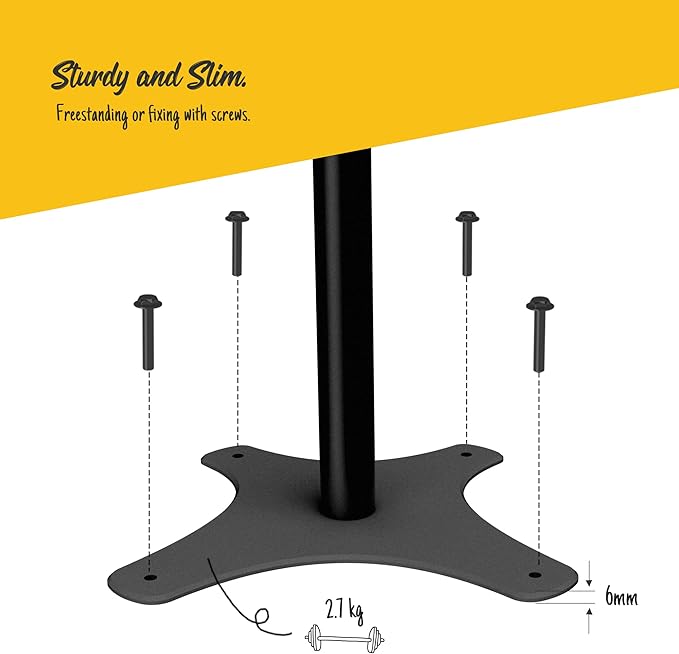 Beelta Tablet Floor Stand Compatible with 10.2" iPad 7 8 9, Rotate Lockable Metal Tablet Enclosure+Aluminum Pole+Metal Base - BSF302BT