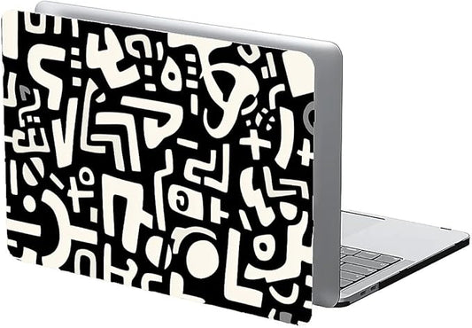 COTAIL Compatible with MacBook Air 13.3 13.6 Inch Case 2022 2021 2020 2019 Plastic Hard Shell Case Cover,13.3 Pro(A1706/A1708/A1989/A2159/A2289/A2338), Black and White Letters
