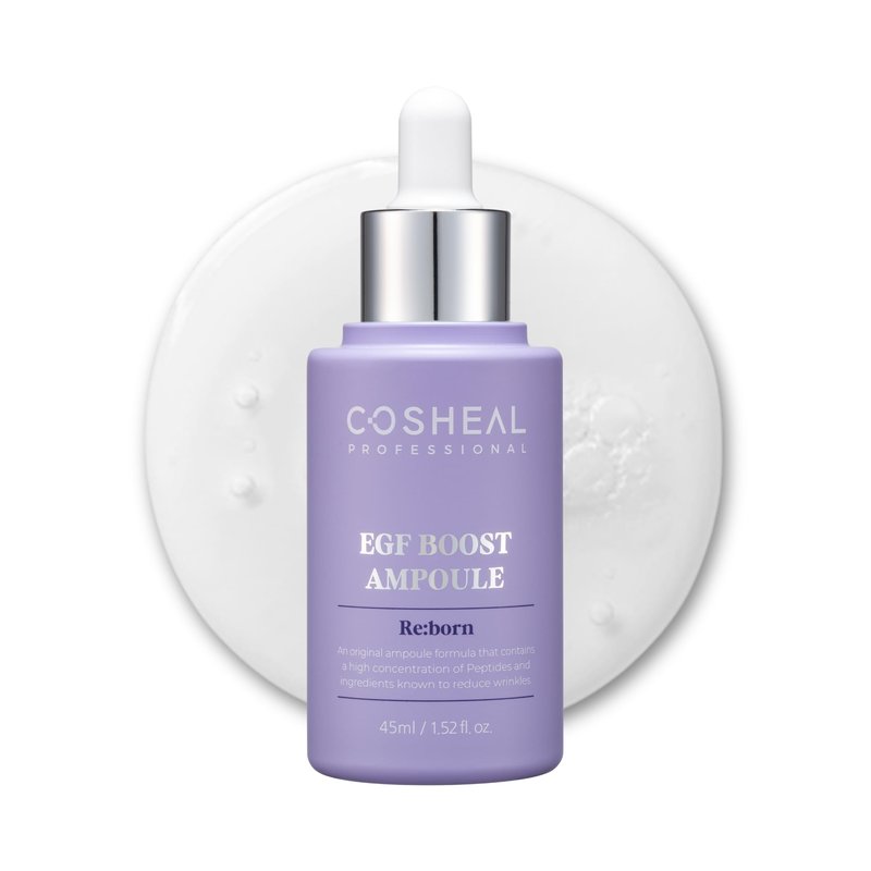 COSHEAL EGF Boost Ampoule 1.52 fl oz, Skin-Firming Anti-Aging Serum with Peptide & Amino Acid Complex, Boosts Elasticity & Fibroblast Activity, Wrinkle Care, Korean Skin care