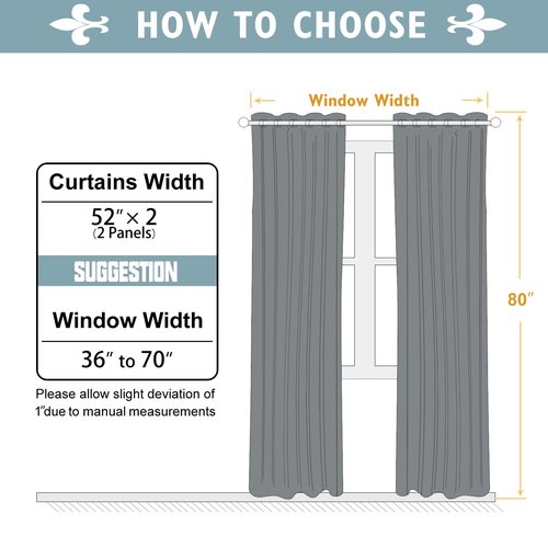 ChrisDowa Room Darkening Curtains 80 Inches Long 2 Panels Set for Living Room, Grommet Thermal Insulated Blackout Curtains for Bedroom (Pink, 52 x 80 Inch)