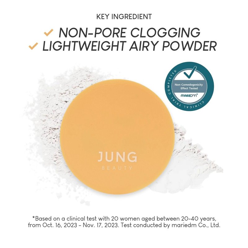 Jung Beauty Soft Matte Translucent Loose Powder, 12g, Weightless Finishing Powder, Translucent, Matte Finish, All Skin Types, With Artemisia Extract, Calamine, Vitamin Complex, Oil Control