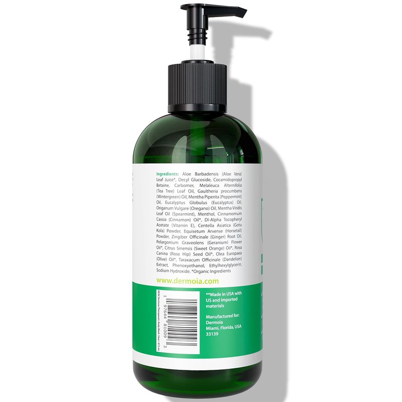 DERMOIA Tea Tree Oil Body Wash - Tea Tree Soap with Tea Tree Body Wash - Antifungal Body Wash for Athletes Foot & Jock Itch with Tea Tree Oil Soap - Hypoallergenic Body Wash 16oz