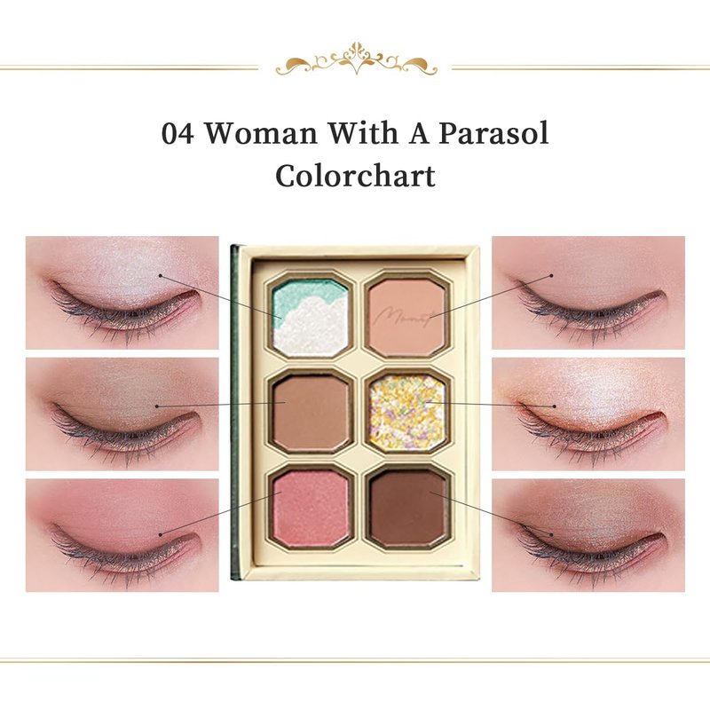 MilleFee Eyeshadow Palette - Woman With A Parasol | Cool Light, Cruelty-Free, Smudge-Proof