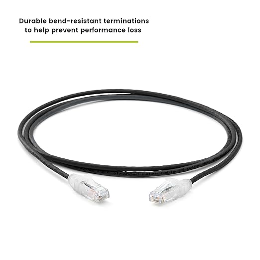 TRUECABLE Cat6 Component Rated Patch Cable, Unshielded (U/UTP), 5ft, Black, 28AWG Stranded Pure Copper, Snagless 10G High-Speed Ethernet Cable, PoE++ 4PPoE 100W, UL Listed, RoHS-3, 1 Pack