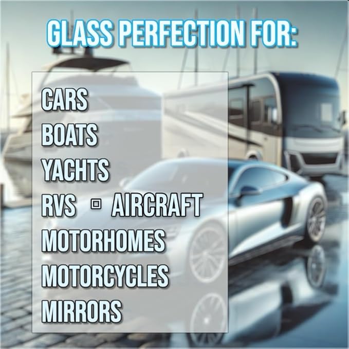 AQUAMIST® Premium Automotive/Marine Glass Cleaner – 2-Pack Value Bundle – Patented No Rag Drag™ Formula – Made in USA – 14 Oz. Aerosol Cans
