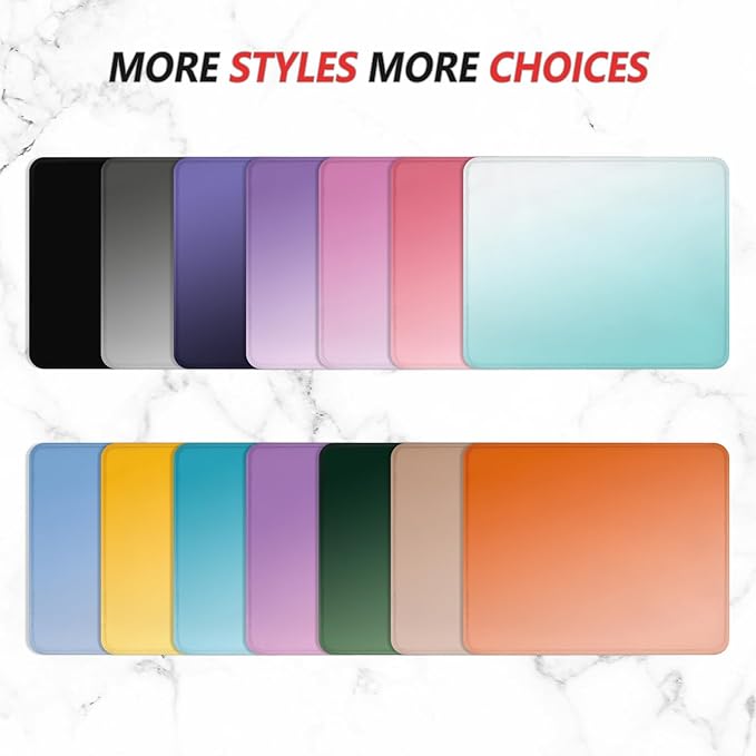 ITNRSIIET Mouse Pad Non-Slip Rubber Base Smooth Surface Stitched Edges Waterproof Durable Compatible with All Mice for Office & Gaming, Desk Accessory, 10.2x8.3x0.12 inch, Aqua Gradient
