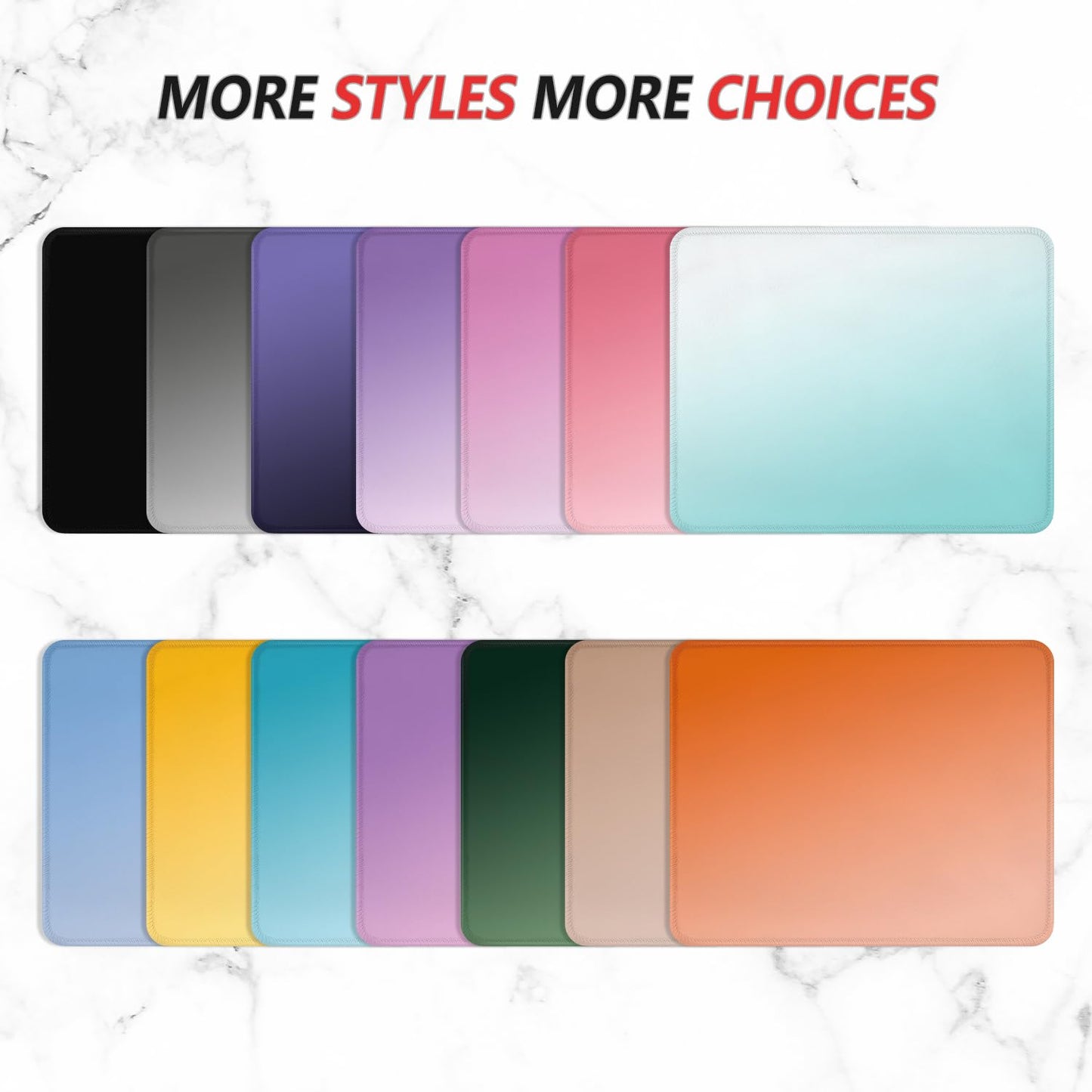 ITNRSIIET Mouse Pad Non-Slip Rubber Base Smooth Surface Stitched Edges Waterproof Durable Compatible with All Mice for Office & Gaming, Desk Accessory, 10.2x8.3x0.12 inch, Violet Gradient