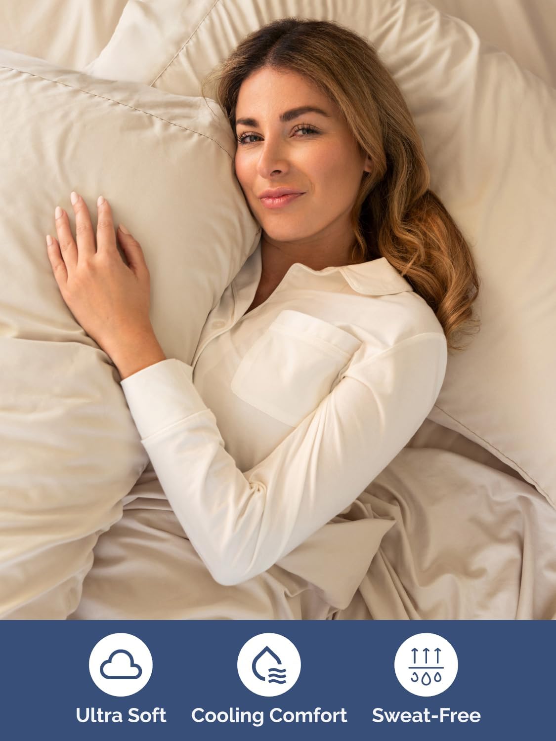 Skiennix Extra Deep Split King Sheet Set - 7 Piece Breathable Cooling Bedding - Soft, Wrinkle-Free & Comfy - Wheat Color