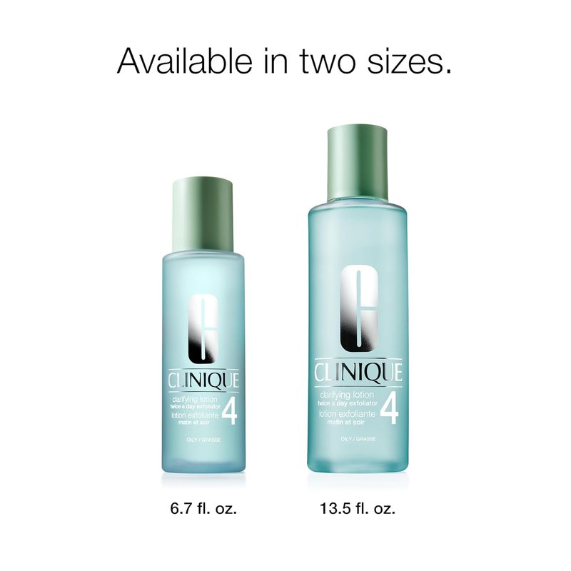 Clinique 3-Step Clarifying Lotion - Exfoliating Toner with Witch Hazel & Salicylic Acid for Oily Skin Types | 4 oz