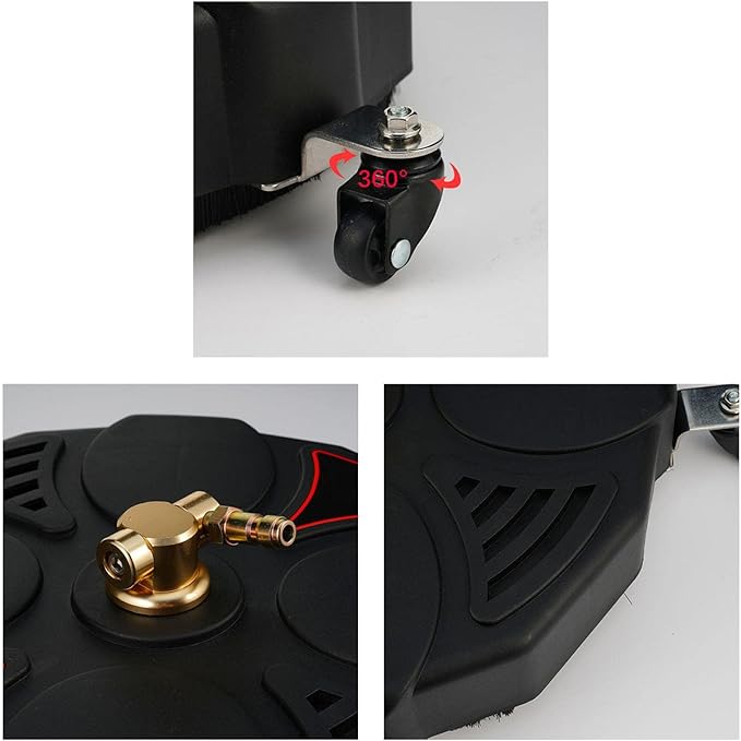 Pressure Washer Driveway Cleaner Attachment, Wheeled Rotary Surface Cleaner, Heavy Duty Flat Surface Cleaner
