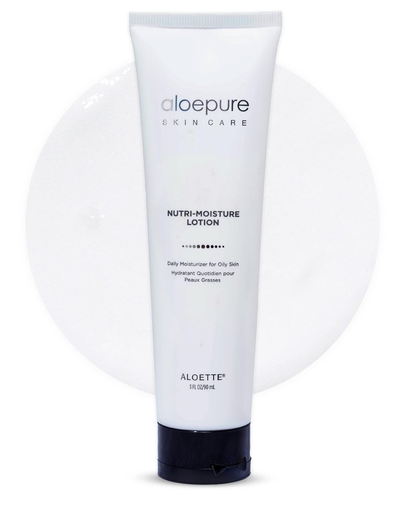 Aloette Facial Moisturizer for Oily & Irritable Skin, Nutri Moisture Lotion - Lightweight Daily Moisturizer for Uneven Skin Tone, Breakouts & Acne - Moisturizing, Hydrating & Soothing Face Cream