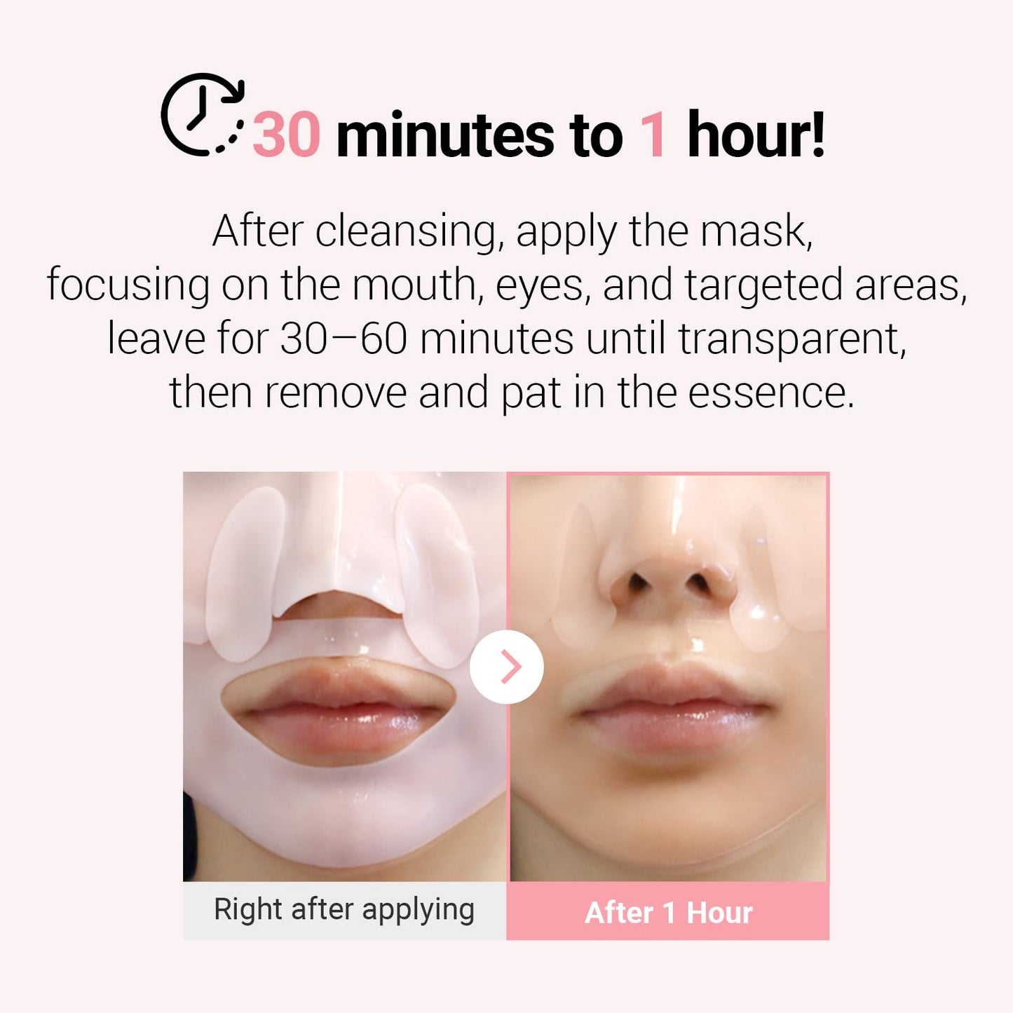 NEAF NEAF Peach Fit Collagen Gel Mask, A hydrogel mask with 300Da collagen and 12 peptides to smooth pores and improve skin texture. (39g x 5ea)