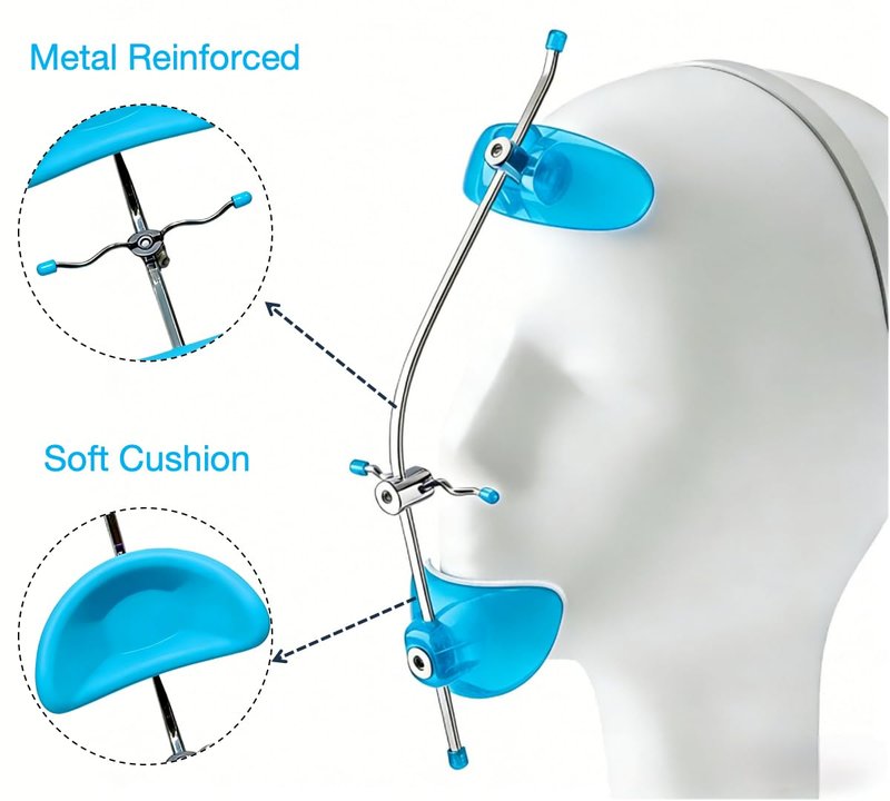 Sino Dental Orthodontic Multi-Adjustable Face Mask High-Pull Reverse Facemask (Blue)