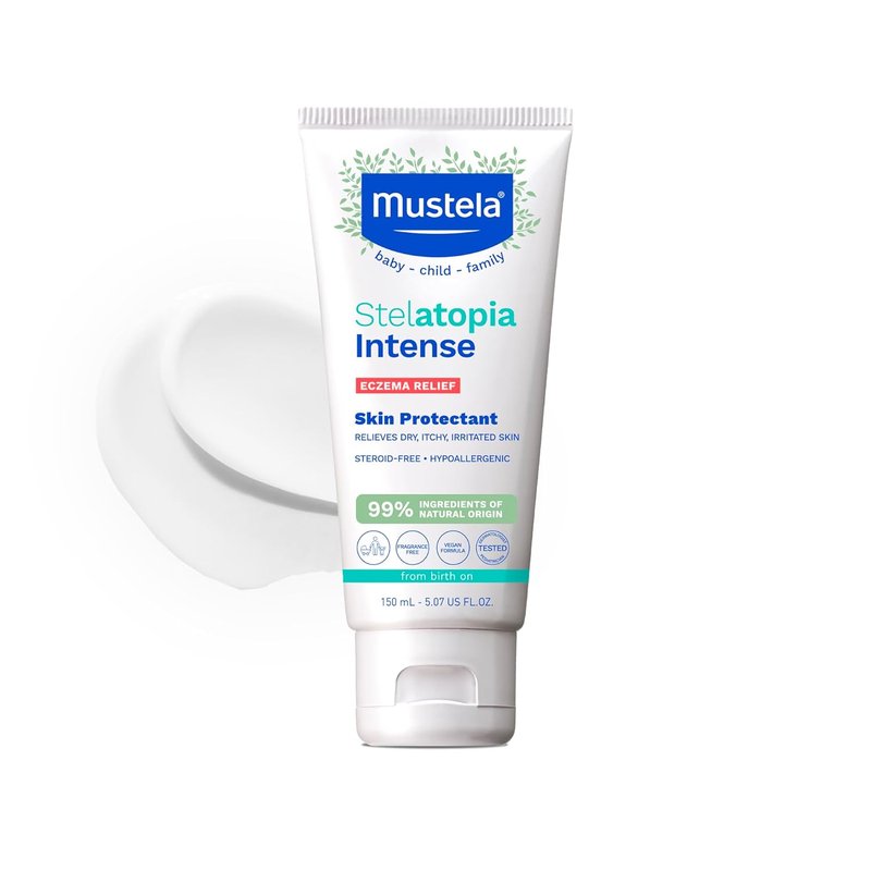 Mustela Eczema Relief Cream - Fragrance-Free Moisturizing Lotion with Colloidal Oatmeal | 5.07 fl. oz. for Dry, Itchy Skin