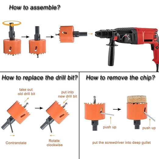 VIKITON Desk Grommet 2 inch with Hole Saw, 8PCS, White