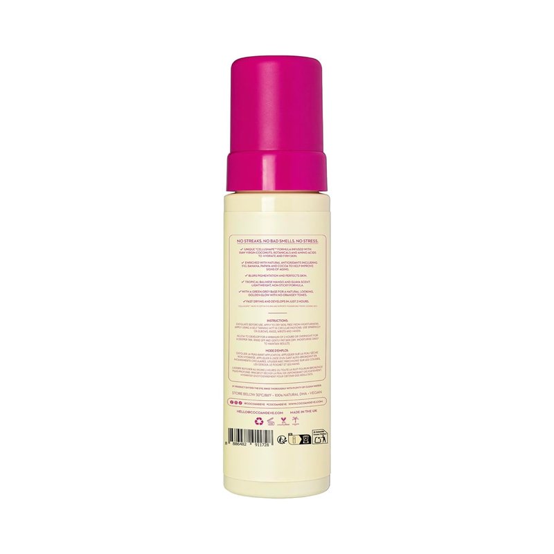 Coco & Eve Self Tanner Foam Kit - Streak-Free Sunless Tanning Mousse, Medium | Tropical Scented, Vegan & Cruelty-Free