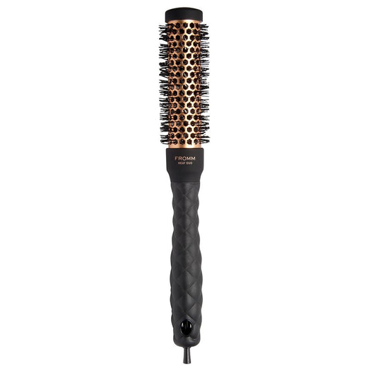 Fromm Heat Duo Copper x Ceramic 1" Round Brush for Expert Blowouts and Faster Hair Drying, Roller Hairbrush for Anti-static Styling, Smoothing, Straightening and Shine