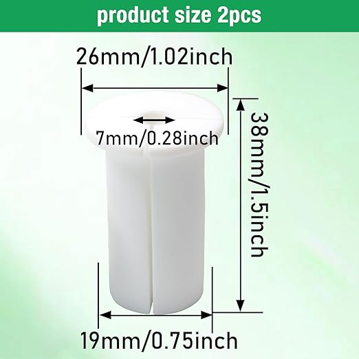 EASYEAH 2pc Starlink Cable Grommet 3/4" Silicone Waterproof Wall Hole Pass Through Split Cable Bushings for TV Wire Ethernet Cord, Starlink Cable Routing Kit Accessories, 38mm/1.5" Ht, White