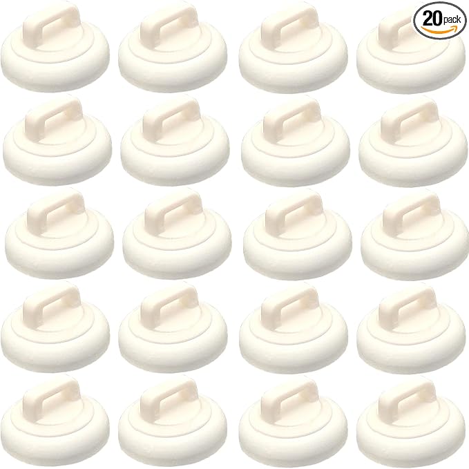 CNHABAGU Magnetic Cable Zip Tie Mounts Clips Multipurpose Zip Ties Mount Base Holder Wire Cable Holder Mount Wire Clips Management for Home Office Marine Electrical Wiring (White, 20 Piece)