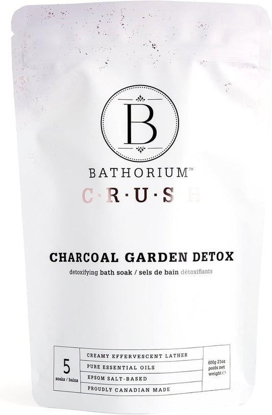 Bathorium Charcoal Detox Bath Soak - Purifying Eucalyptus & Activated Charcoal | 21 oz for 5+ Baths