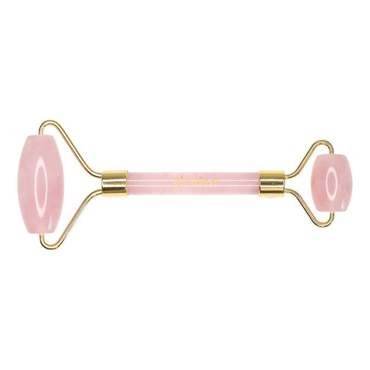 glowiest Rose Quartz Roller for Face, Eye and Neck: Facial Massager -100% Natural Rose Quartz | Lymphatic Drainage | Improving Fine Lines