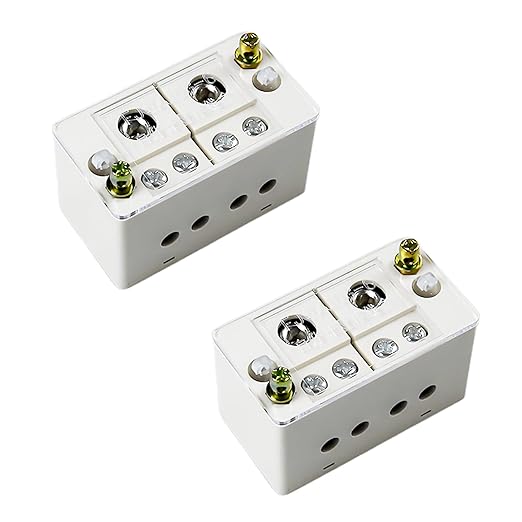 2-in-4-Out Self-Lifting Junction Box | Tool-Free Quick Connect Terminal Block for Home Wiring |Fireproof PVC Zero-Live Line Splitter one piece