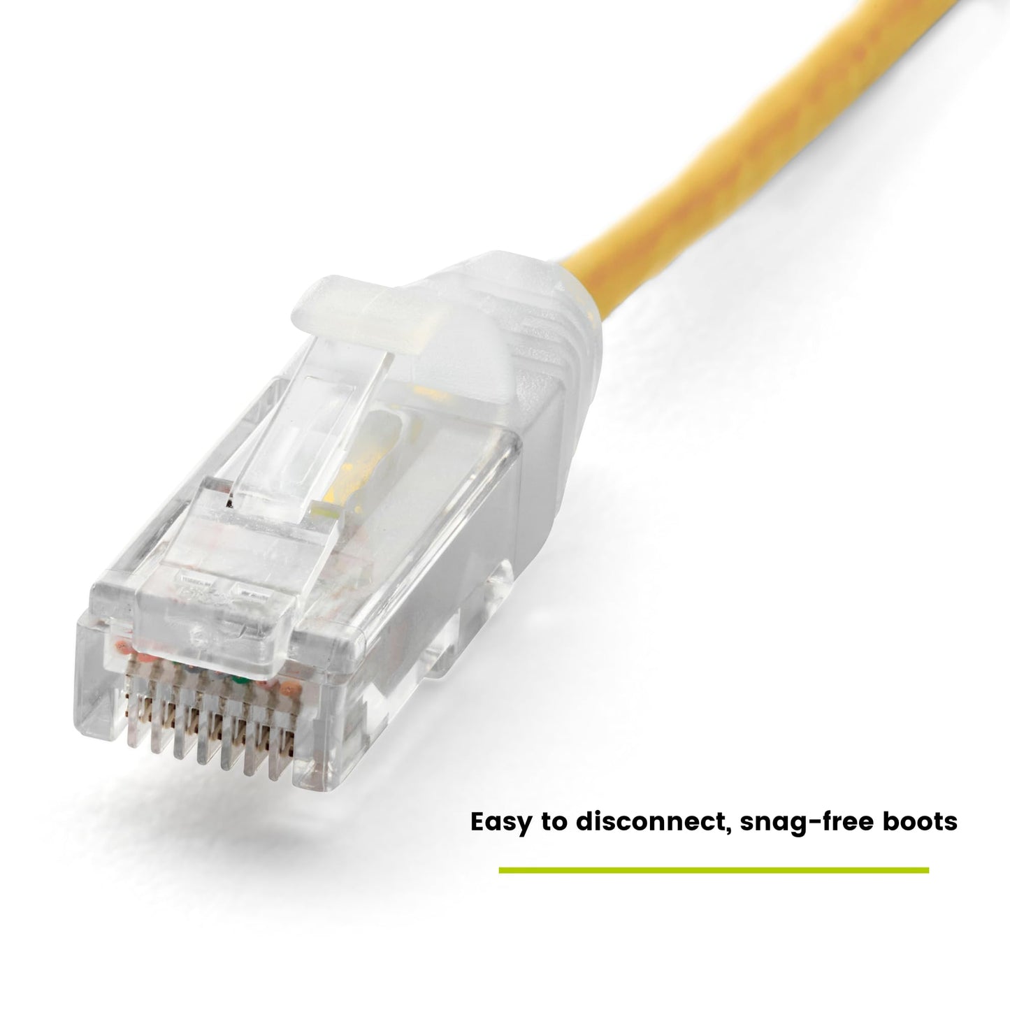 TRUECABLE Cat6 Component Rated Patch Cable, Unshielded (U/UTP), 3ft, Yellow, 28AWG Stranded Pure Copper, Snagless 10G High-Speed Ethernet Cable, PoE++ 4PPoE 100W, UL Listed, RoHS-3, 1 Pack