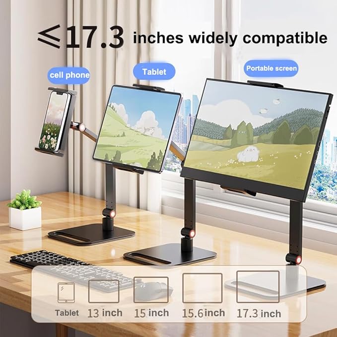 Hosann Century Tablet Stand Holder, Stable Portable Space-Saving Multi-Device Holder for Home, Office, Kitchen