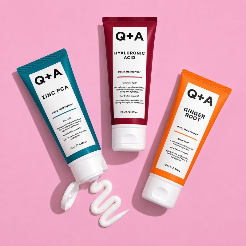 Q+A Zinc PCA Daily Moisturizer (75ml), Hydrating Moisturizer Face Cream for Oily and Blemish-Prone Skin, with Niacinamide and Ginseng, Oil Control and Pore Minimising, Fragrance Free Skincare