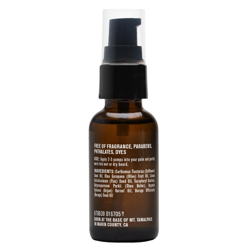 Every Man Jack Unscented Beard Oil for Men - Fragrance Free for Sensitive Skin - Naturally Moisturizes and Softens Beard w/Shea Butter & Argan Oil - 1 fl oz