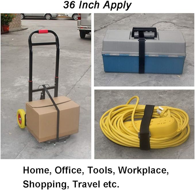 UONIKA 36 inch Cable Straps,12 pcs Reusable Fastening Hook and Loop Utility Cable Ties Down Wraps Adjustable Cinch Straps