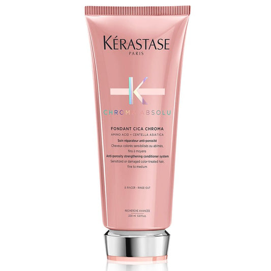 Kerastase Chroma Absolu Cica Chroma Strengthening Conditioner For Sensitive or Damaged Hair - Anti-Porosity, Improves Hair Health and Preserves Color Vibrancy With Lactic Acid, 6.8 Fl Oz