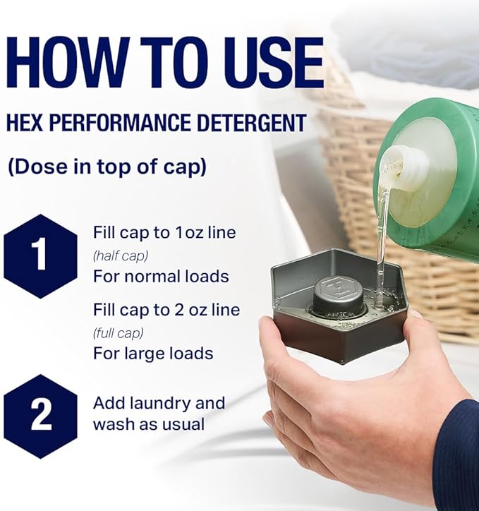 HEX Performance Laundry Detergent, Unscented, 100 Loads (Pack of 2) - Designed for Activewear, Eco-Friendly, Concentrated Formula