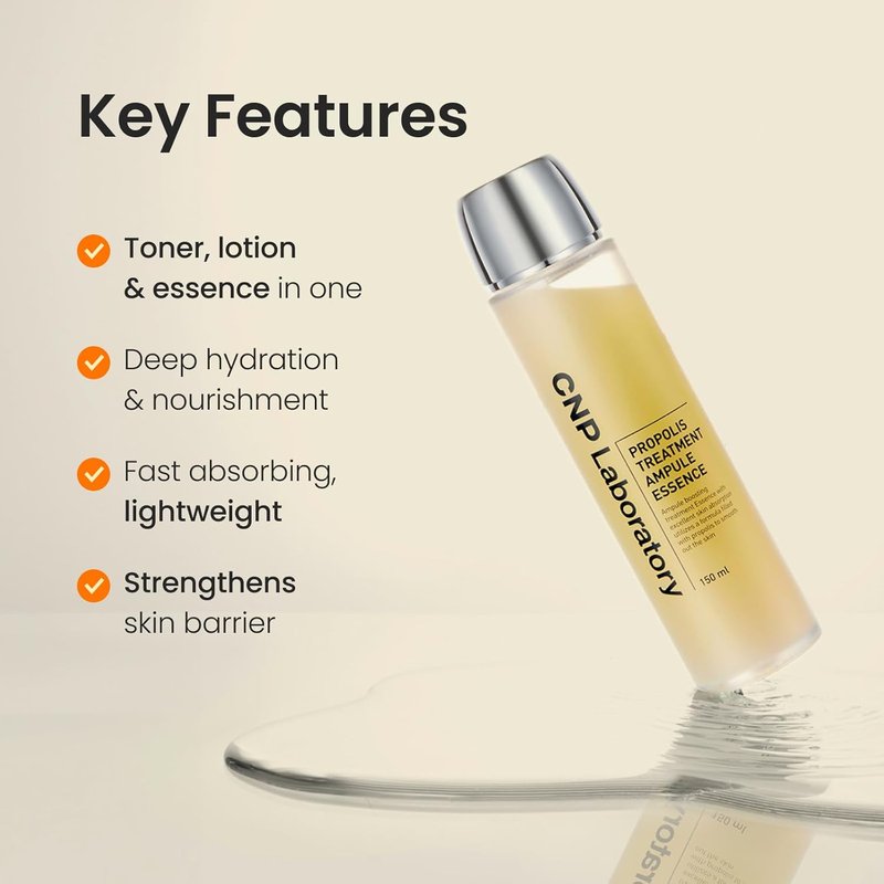 CNP Glow Skin Booster Set - Honey Ceramide Essence & Centella Serum | Propolis-Infused Hydration for Sensitive Skin