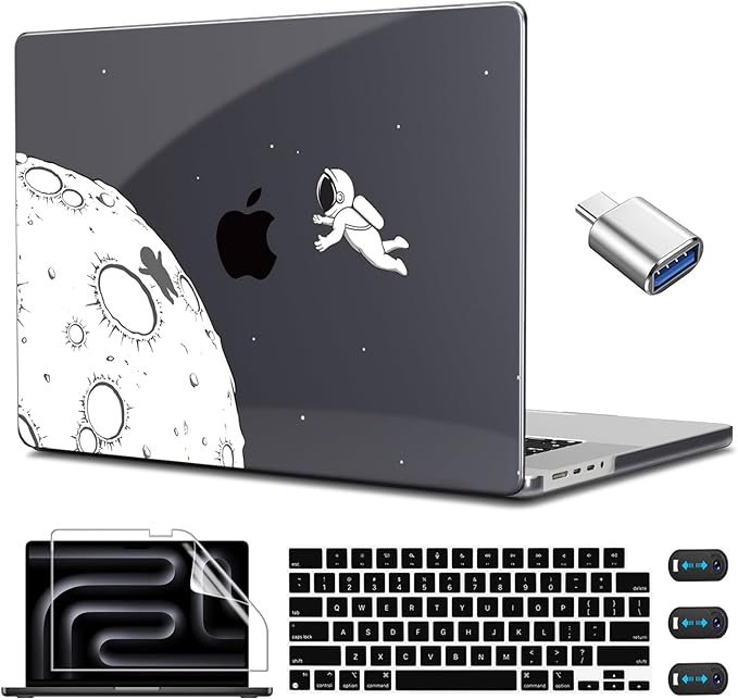 CISSOOK Case for MacBook Pro 14 Inch M5 M4 M3 M2 M1 Chip 2026 2025 2024 2023 2022 2021 Release Model A3434 A3112 A3185 A3401 A2992 A2918 A2779 A2442, Hard Shell Cover for MacBook Pro 14 - Astronaut