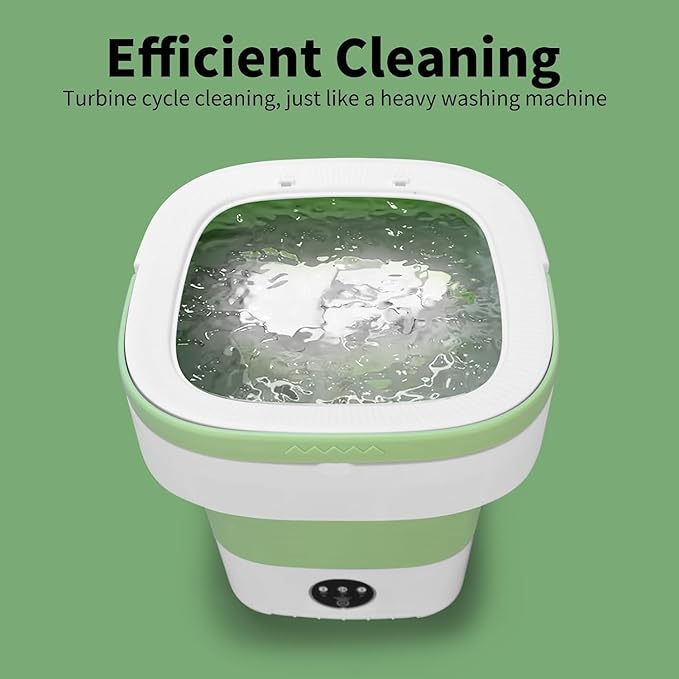 Mini Portable Washing Machine, Upgraded Washer with Spin Basket Laundry Machine, 3 Cleaning Modes Suitable for Small Clothes, Foldable Design Ideal for Hotel,Apartment, Home and Campain