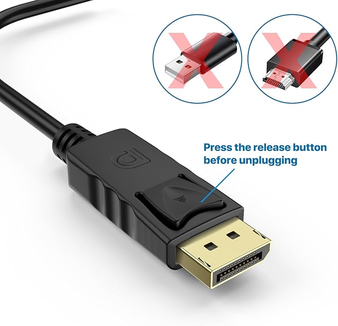 YGKSAA 4K DisplayPort to HDMI Adapter, 1PCS Gold-Plated Uni-Directional DisplayPort PC to HDMI Screen Converter (Male to Female), Supports 3840x2160@30Hz